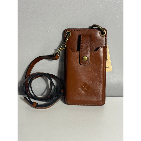 Patricia Nash Heritage Farleigh Brown Leather Phone Case Wallet Crossbody Tan - Picture 6 of 8